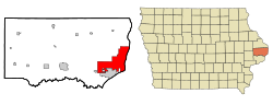 Location in the state of Iowa