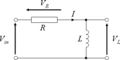 Series RL circuit diagram.