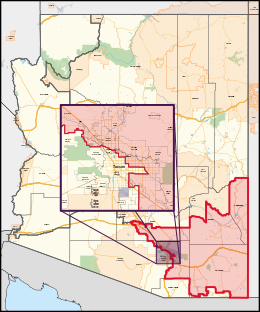 Map of Arizona's 6th congressional district