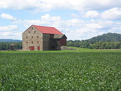 Old stone barn near Pennsylvania Route 87