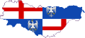 Flag map of Emilia