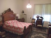 Main bedroom of the Manistee Mansion.