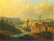 View from Ojców by Antoni Lange, 1839