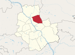 Location of Targówek within Warsaw