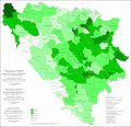 Share of Muslims in Bosnia and Herzegovina by municipalities 1991 (territorial organization from 2013)