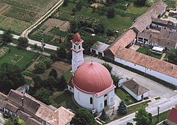 Aerial photography: Palkonya, temple