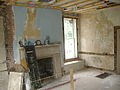 Inside of the John Work House near beginning of restoration