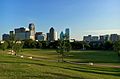 Downtown Dallas skyline as viewed from Griggs Park