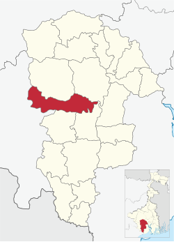 Location of Midnapore Sadar