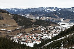 View of Oberzeiring (part of Pölstal)