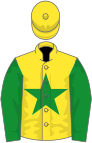Yellow, green star and sleeves, yellow cap