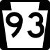 Pennsylvania Route 93 marker