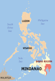 Map of the Philippines highlighting the Davao Region