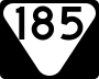 State Route 185 marker