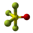 Ball-and-stick model of thionyl tetrafluoride