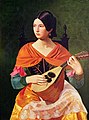 Roman woman playing a lute
