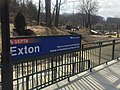 Exton station sign