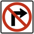 No right turn