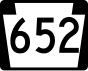 Route 652 marker
