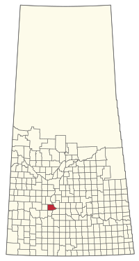 Location of the RM of Coteau No. 255 in Saskatchewan