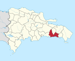 Location of the San Pedro de Macorís Province