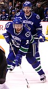 Henrik Sedin (back) and his twin brother Daniel (front)