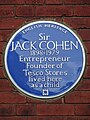 Image 8Plaque in London commemorating Jewish entrepreneur Sir Jack Cohen who in 1919 founded Tesco, the largest supermarket chain in the UK. (from Entrepreneurship)