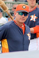 Picture of AJ Hinch, head coach of the Houston Astros in 2017