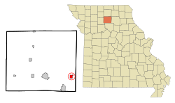 Location of Bucklin, Missouri