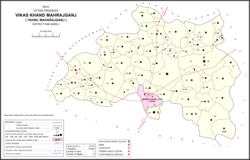 Map showing Hardoi (#939) in Maharajganj CD block