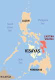 Map of the Philippines highlighting Eastern Visayas