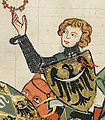 Henry IV Probus, Duke of Silesia with the Silesian eagle in Codex Manesse (c. 1305–1340)