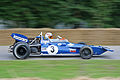 This is The Tyrrell 001, Tyrrell's first car, being demonstrated at Goodwood in 2008