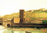 Tower of San Niccolò in the 19th century