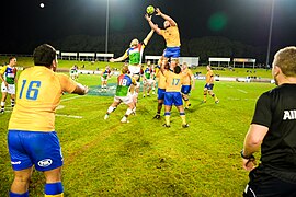 Brisbane City win a lineout v North Harbour Rays