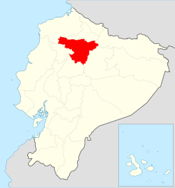 Location of Pichincha in Ecuador.