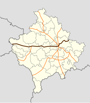 The M9 (N9) runs from the west to the east of Kosovo.