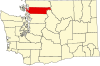 State map highlighting Skagit County