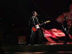 Mor ve Ötesi performing at Eurovision Song Contest 2008