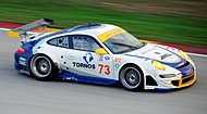 A Tafel Racing Porsche 997 GT3-RSR at the 2007 Generac 500.