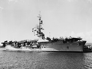 USS Bairoko (CVE-115) at Pearl Harbor on 28 July 1949
