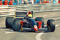 Andrea Chiesa racing for Fondmetal in the 1992 Monaco GP.