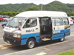 Step equipped van on a converted Toyota HiAce minibus