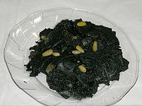 Korean pan-fried Umbilicaria esculenta