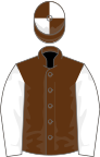 Brown, white sleeves, quartered cap