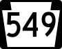 Pennsylvania Route 549 marker