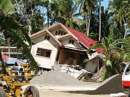 Destroyed house in Tubigon