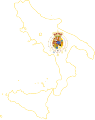 Flag map of the Kingdom of the Two Sicilies