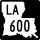 Louisiana Highway 600 marker