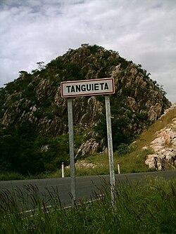 Entry sign for Tanguieta, Benin (coming from Natitingou), 2007